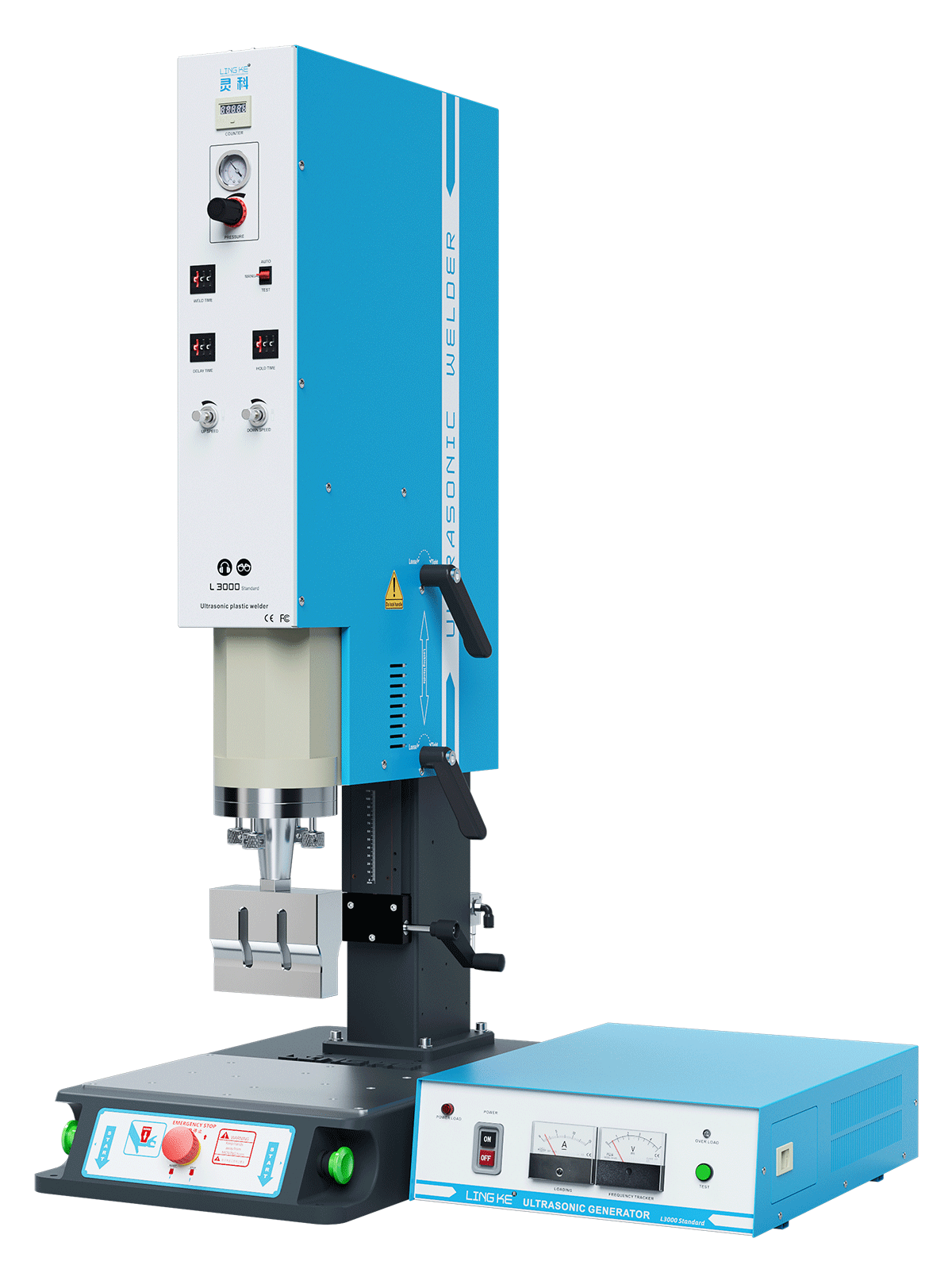 靈科超聲波塑料焊接機 方立柱 20kHz-2600/3200W L3000 Standard 模擬